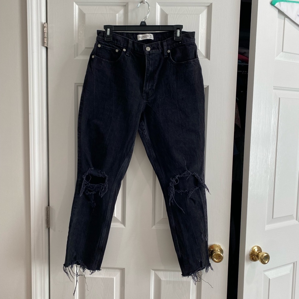 Abercrombie high rise mom denim jeans